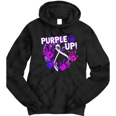 Purple Up For Military Month Of The Military Child Tie Dye Hoodie