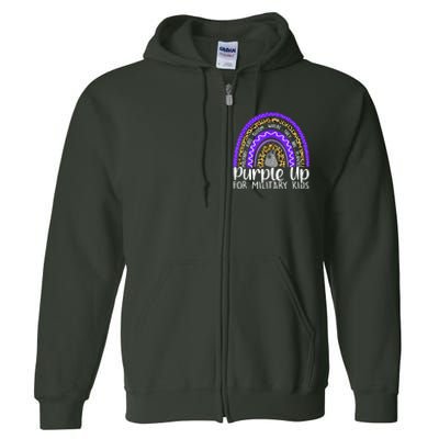 Purple Up For Military Kid Cool Month Of The Military Child Full Zip Hoodie