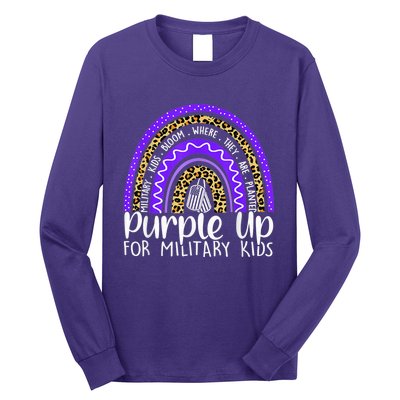 Purple Up For Military Kid Cool Month Of The Military Child Long Sleeve Shirt