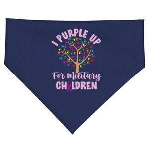 Purple Up For Military Children Tree Month USA-Made Doggie Bandana