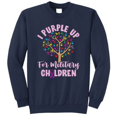 Purple Up For Military Children Tree Month Sweatshirt