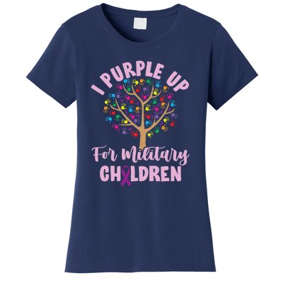 Purple Up For Military Children Tree Month Women's T-Shirt