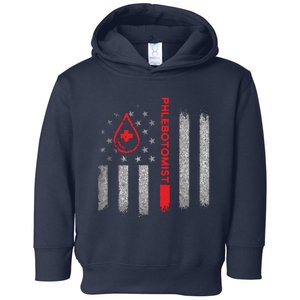 Phlebotomist US Flag Phlebotomy Technician Gifts Toddler Hoodie