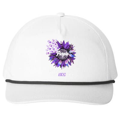 Purple Up For Military Sunflower Military Child Month Snapback Five-Panel Rope Hat