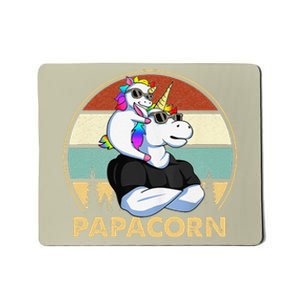 Papacorn Unicorn Father And Baby Fathers Day Papa Gift Mousepad