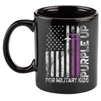 Purple Up For Military Military Child Month 11oz C Handle Ceramic Mug