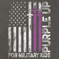 Purple Up For Military Military Child Month Cotton Canvas Backpack
