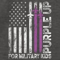 Purple Up For Military Military Child Month Vector Backpack