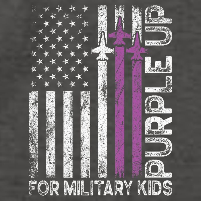 Purple Up For Military Military Child Month Vector Backpack