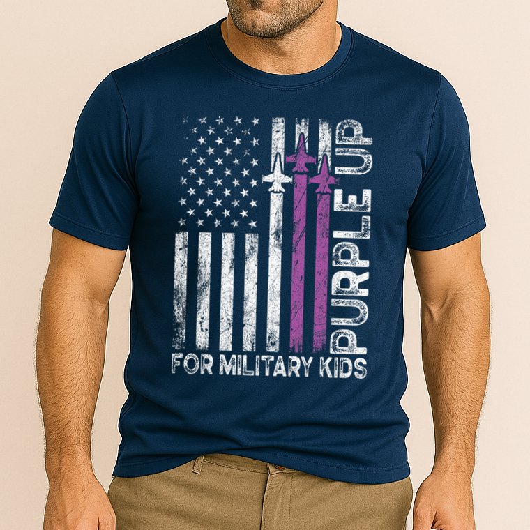 Purple Up For Military Military Child Month Cooling Performance Crew T-Shirt