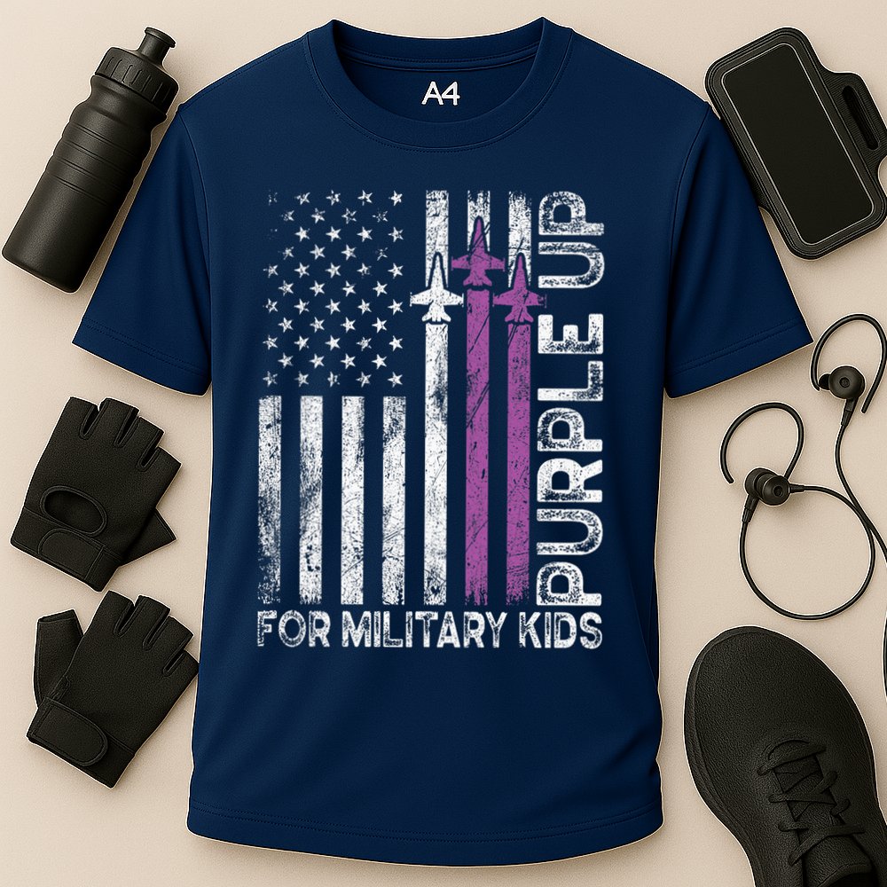 Purple Up For Military Military Child Month Cooling Performance Crew T-Shirt