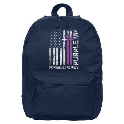 Purple Up For Military Military Child Month 16 in Basic Backpack