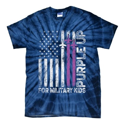 Purple Up For Military Military Child Month Tie-Dye T-Shirt