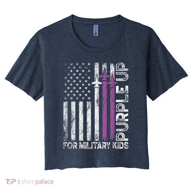Purple Up For Military Military Child Month Crop Top