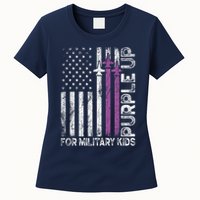 Purple Up For Military Military Child Month Womens T-Shirt