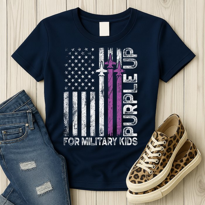 Purple Up For Military Military Child Month Womens T-Shirt
