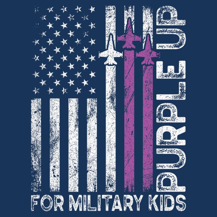 Purple Up For Military Military Child Month Womens T-Shirt