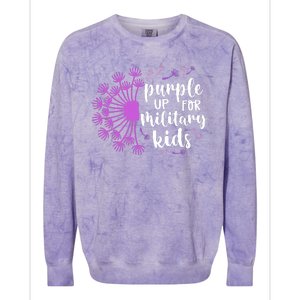 Purple Up For Military Children Army Soldier Colorblast Crewneck Sweatshirt