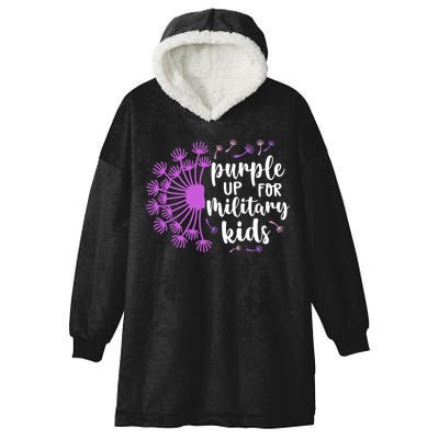 Purple Up For Military Children Army Soldier Hooded Wearable Blanket