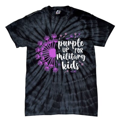 Purple Up For Military Children Army Soldier Tie-Dye T-Shirt