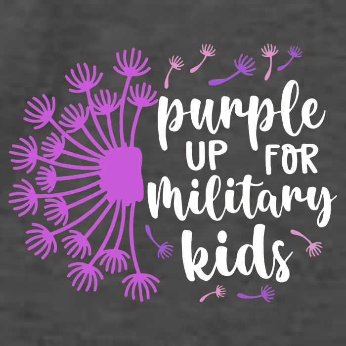 Purple Up For Military Children Army Soldier Vector Backpack