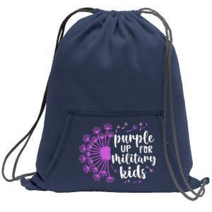 Purple Up For Military Children Army Soldier Sweatshirt Cinch Pack Bag