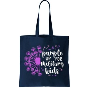 Purple Up For Military Children Army Soldier Tote Bag