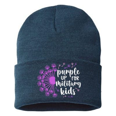 Purple Up For Military Children Army Soldier Sustainable Knit Beanie