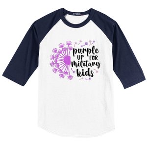 Purple Up For Military Children Army Soldier Baseball Sleeve Shirt