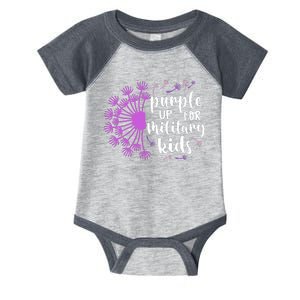 Purple Up For Military Children Army Soldier Infant Baby Jersey Bodysuit