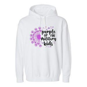 Purple Up For Military Children Army Soldier Garment-Dyed Fleece Hoodie