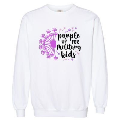 Purple Up For Military Children Army Soldier Garment-Dyed Sweatshirt