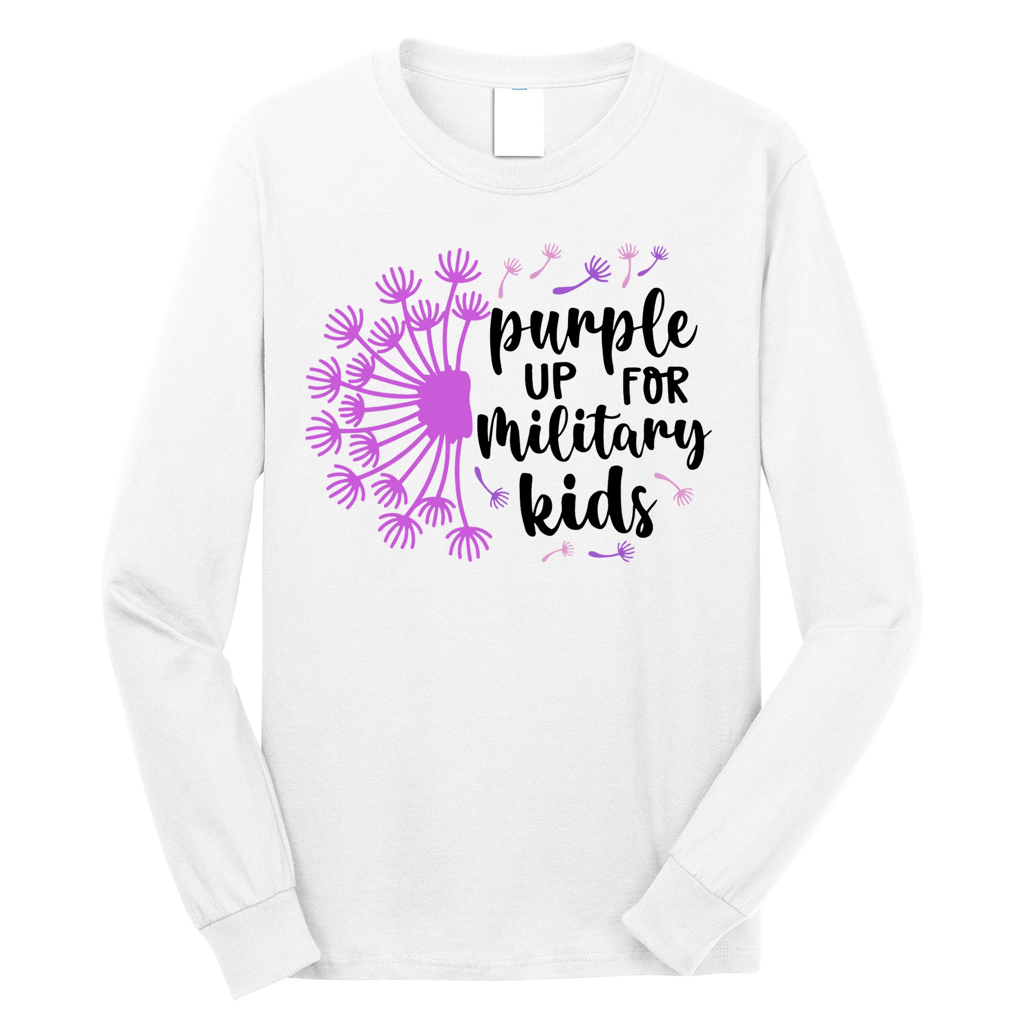 Purple Up For Military Children Army Soldier Long Sleeve Shirt