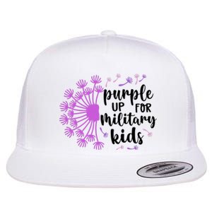 Purple Up For Military Children Army Soldier Flat Bill Trucker Hat