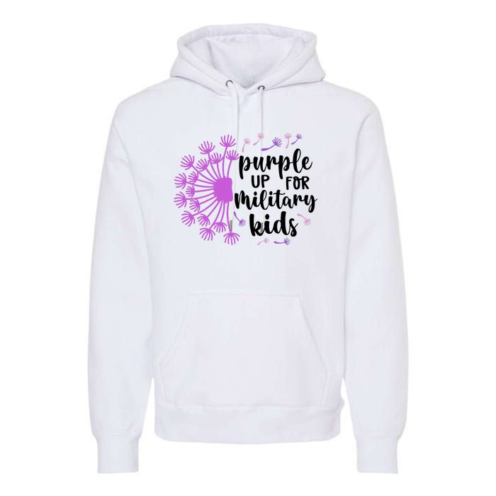 Purple Up For Military Children Army Soldier Premium Hoodie