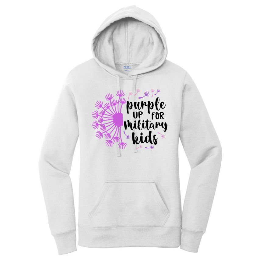 Purple Up For Military Children Army Soldier Women's Pullover Hoodie