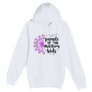 Purple Up For Military Children Army Soldier Premium Pullover Hoodie