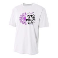 Purple Up For Military Children Army Soldier Youth Performance Sprint T-Shirt