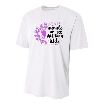 Purple Up For Military Children Army Soldier Youth Performance Sprint T-Shirt