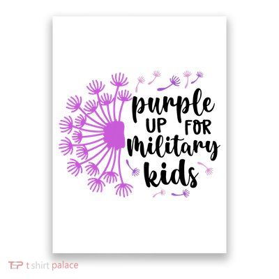 Purple Up For Military Children Army Soldier Poster