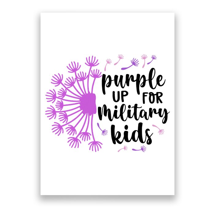 Purple Up For Military Children Army Soldier Poster