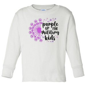 Purple Up For Military Children Army Soldier Toddler Long Sleeve Shirt