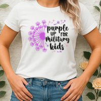 Purple Up For Military Children Army Soldier Womens T-Shirt