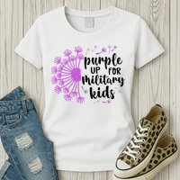 Purple Up For Military Children Army Soldier Womens T-Shirt