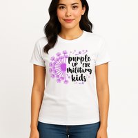 Purple Up For Military Children Army Soldier Womens T-Shirt