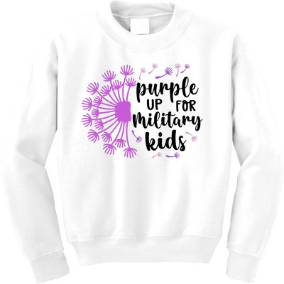 Purple Up For Military Children Army Soldier Kids Sweatshirt