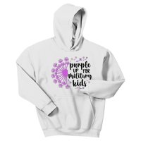 Purple Up For Military Children Army Soldier Kids Hoodie