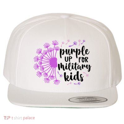 Purple Up For Military Children Army Soldier Wool Snapback Cap