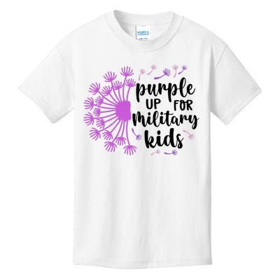 Purple Up For Military Children Army Soldier Kids T-Shirt