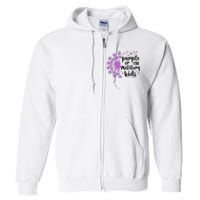 Purple Up For Military Children Army Soldier Full Zip Hoodie